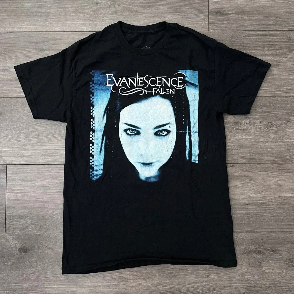 Evanescence Fallen Album Cover Graphic T-Shirt Mens Medium Black Rock Amy Lee
